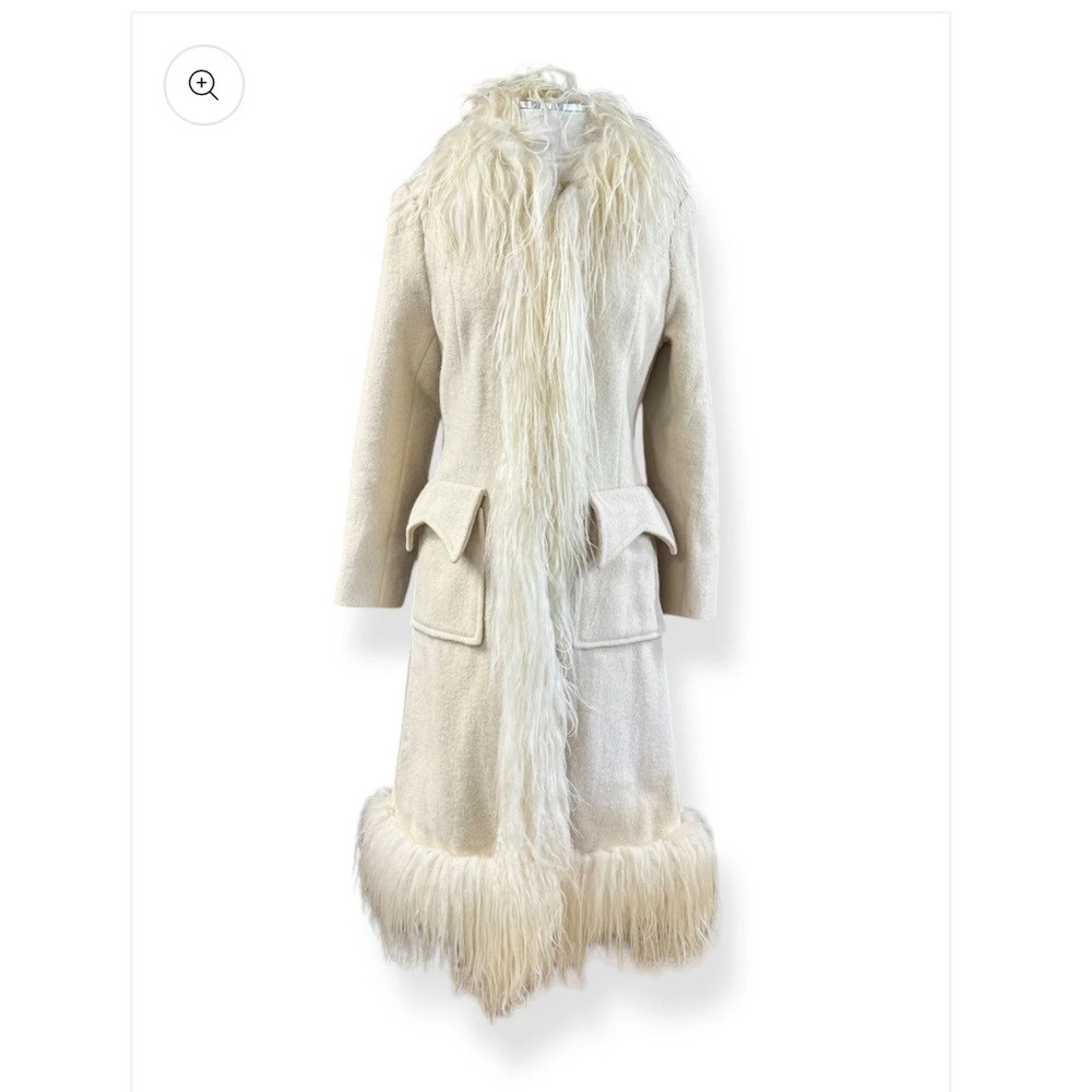 Vintage Icelandic Mongolian Sheep Cream Wool coat